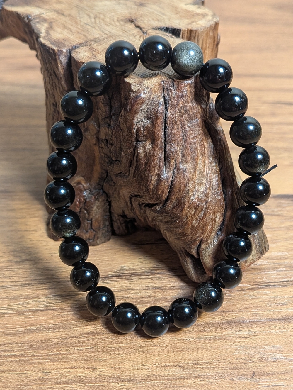 Golden Sheen Obsidian 8mm Crystal Bracelet